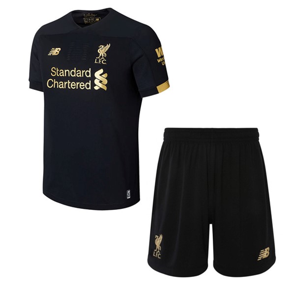 Camiseta Liverpool Replica Primera Ropa Portero Niño 2019/20 Negro